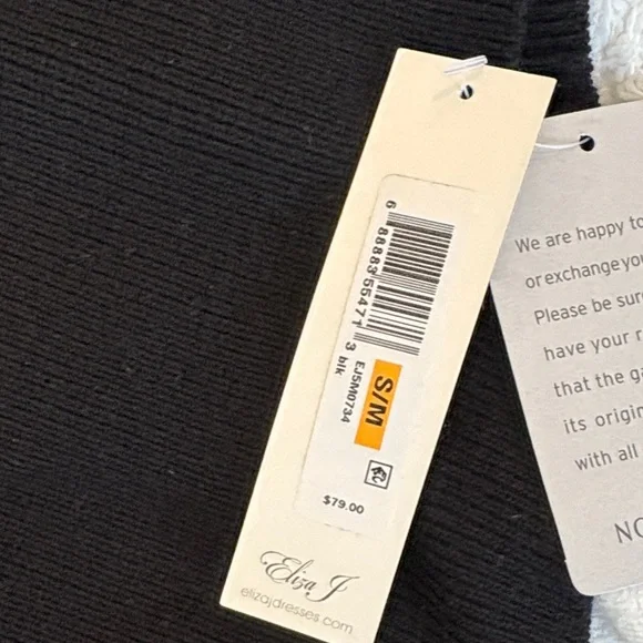 Eliza J Black Knit Cardigan with Rhinestone Button - Picture 3 of 3